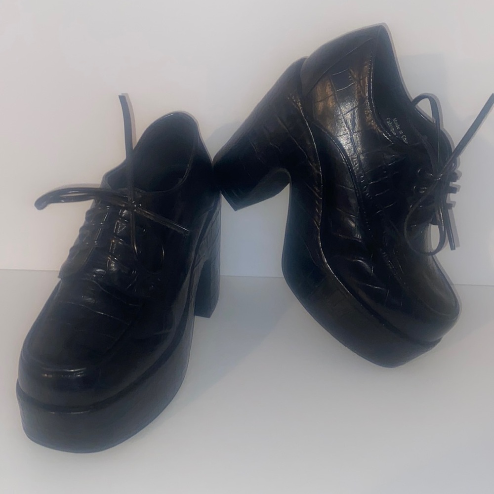 Jeffrey Campbell "SHAGGIN-2" sz9 Black Croco